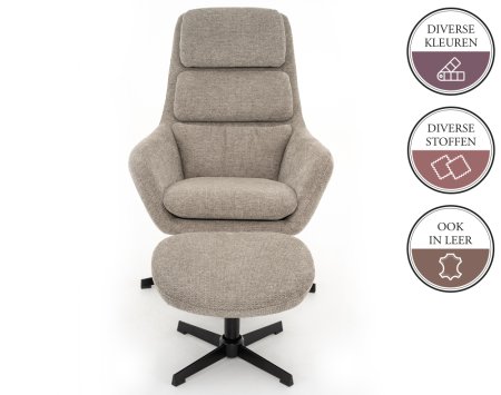 TANJU Draaifauteuil en Hocker