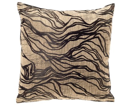 ARTWIN Sierkussen Beige met dunne zwarte lijnen