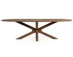 BEAU Eettafel 260x110 cm Licht Bruin